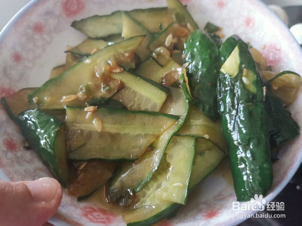 葱香素炒黄瓜片