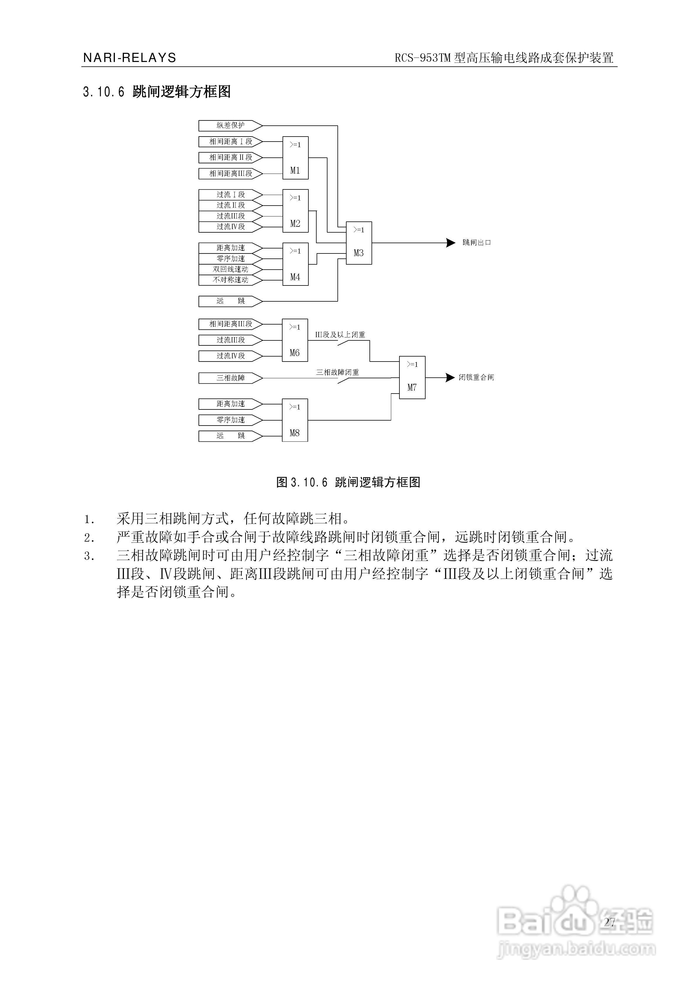 南瑞RCS-953TM型高压输电线路成套保护装置技术说明书:[3]