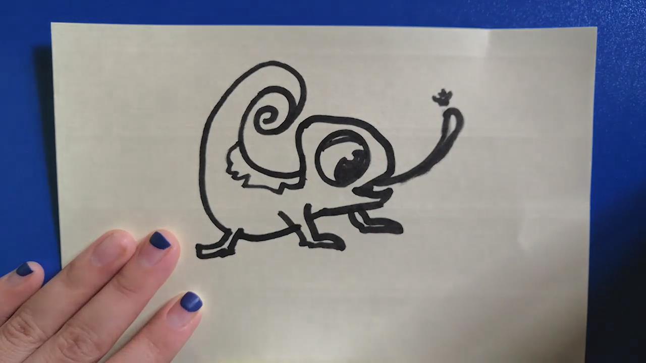 卡通变色龙怎样画？