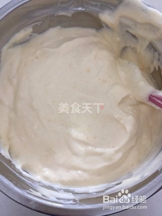 沙棘汁戚风蛋糕的做法