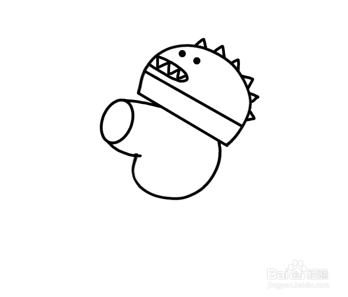 怎么画乔治和滑板车简笔画