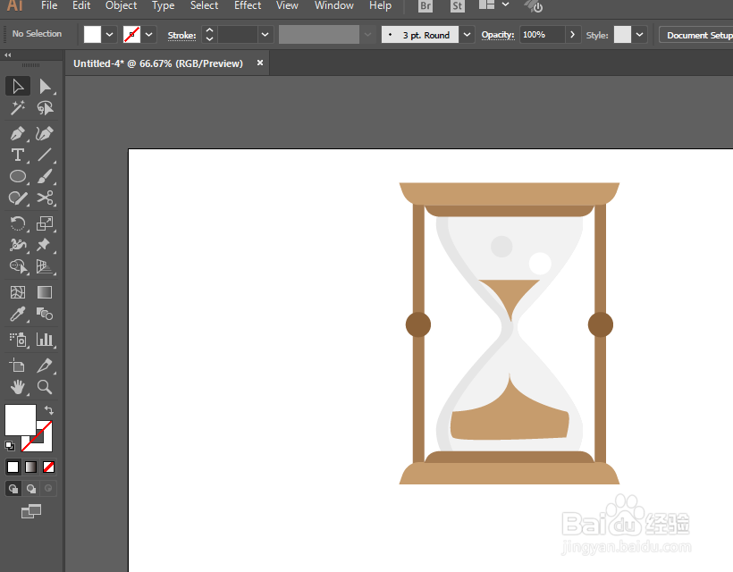 如何用ILLUSTRATOR绘制沙漏
