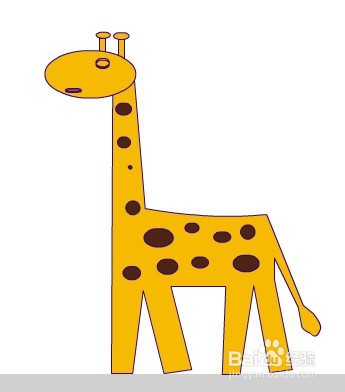 flash如何绘制卡通长颈鹿的教程