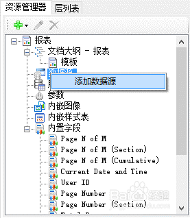 使用ActiveReports报表服务器添加数据源连接