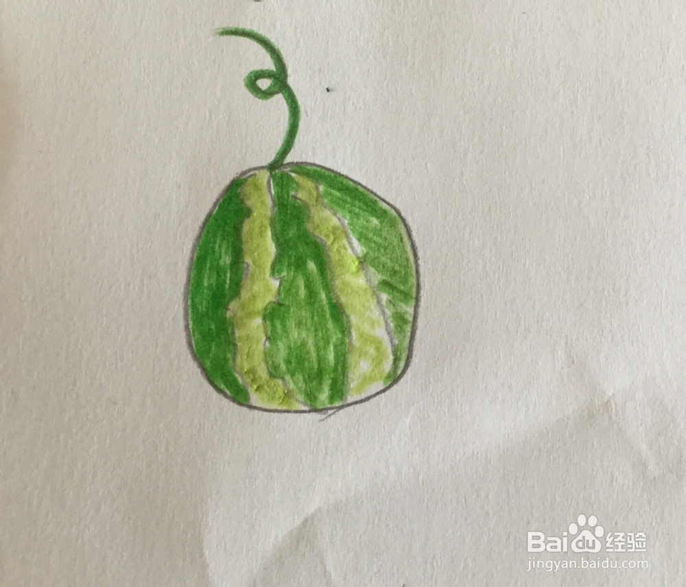 西瓜简笔画教程