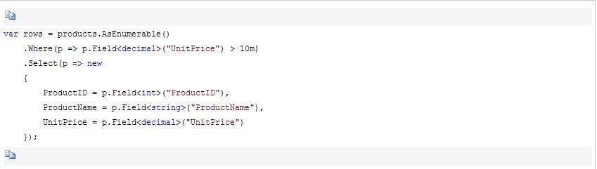 c# linq如何转换dataset