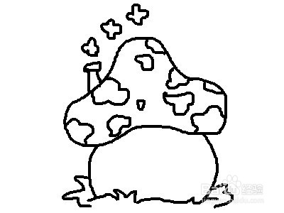 简笔画系列-怎样画蘑菇屋