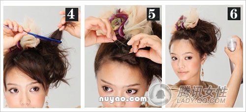 怎样制作蓬松花样小马尾发型