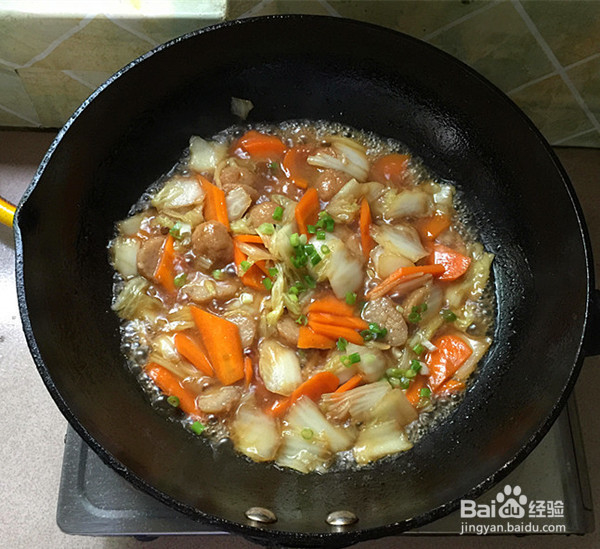 大白菜烩肉丸的制作方法
