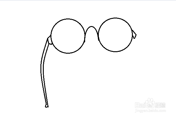 逼真圆框眼镜手绘教程