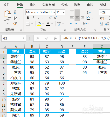 INDIRECT函数的用法