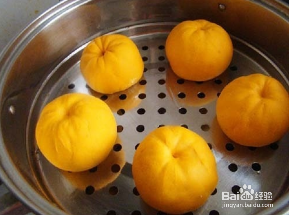 以假乱真的橘子豆沙包