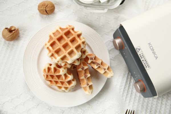 牛奶豆沙华夫饼