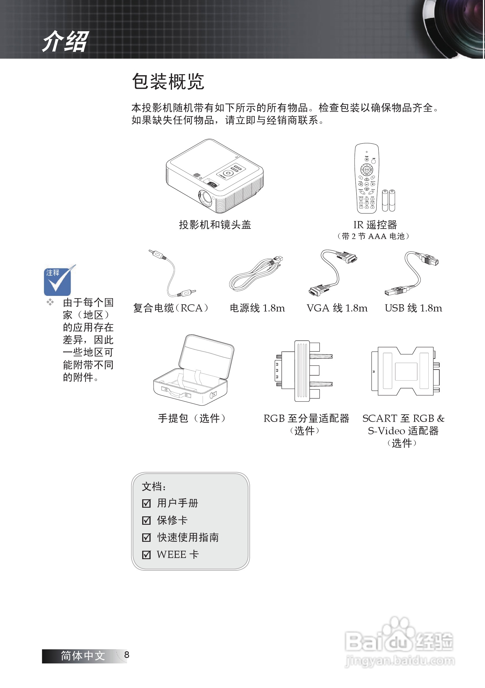 奥图码 EX774投影机说明书:[1]