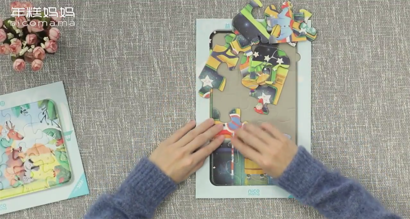 如何使用拼图练习适合宝宝小手抓握