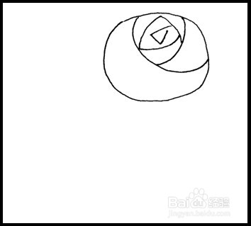 怎样画简笔画（花卉）：[3]玫瑰2