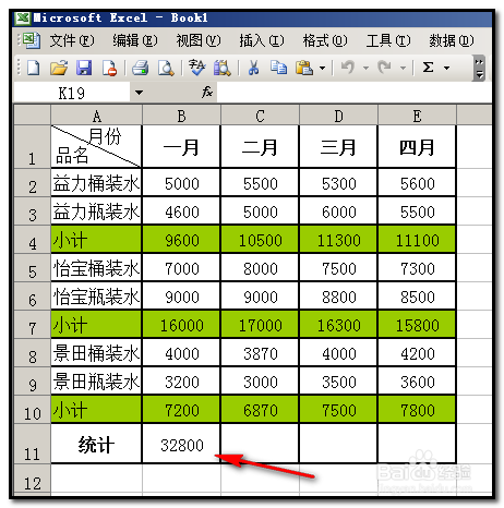 excel2003如何运用函数结合通配符按条件求和？