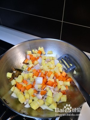 咖喱榨菜鸡丁双拼饭的做法