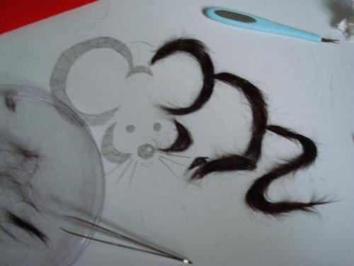 简单的DIY胎毛画图片教程