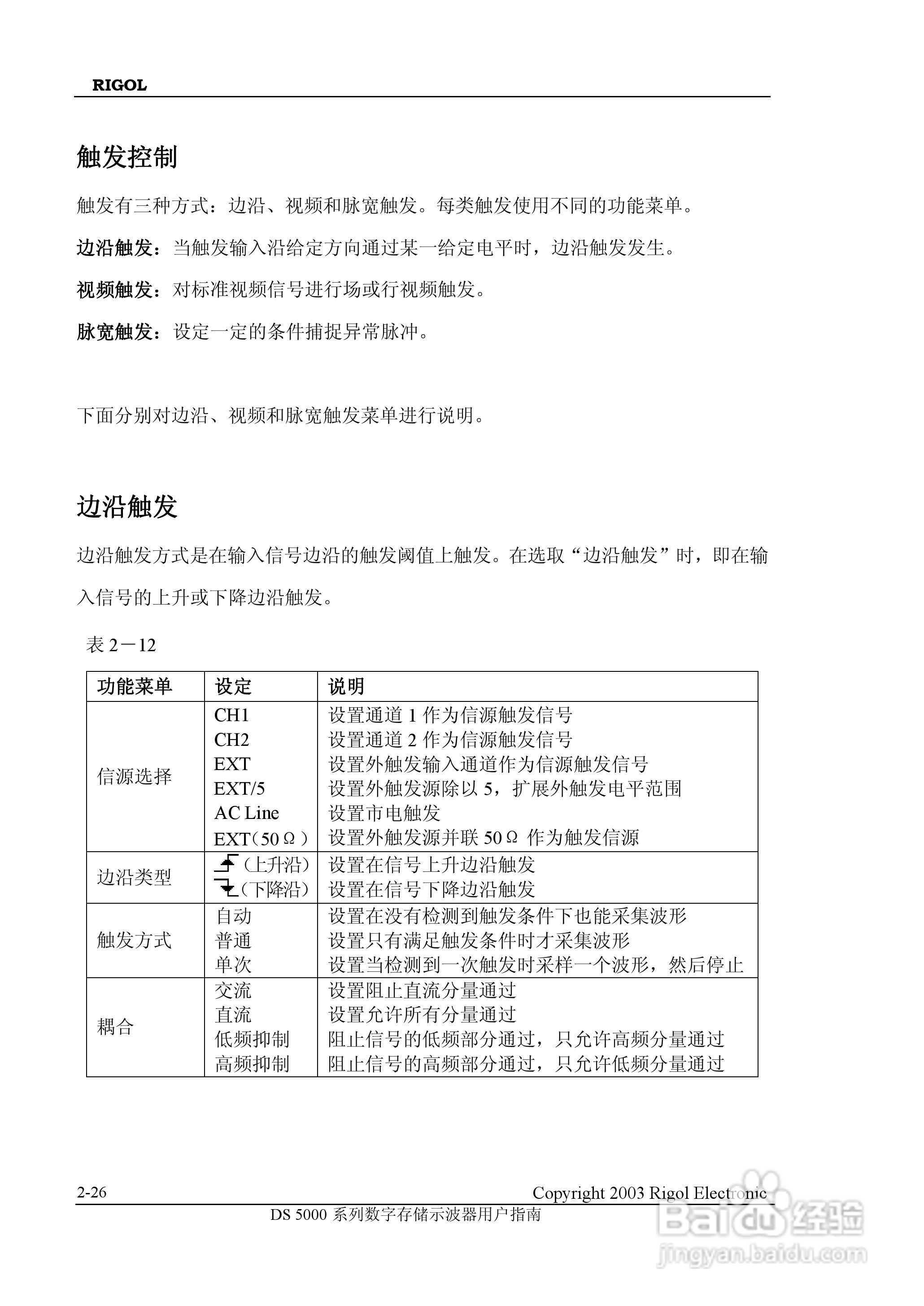 RIGOL DS-5000数字存储示波器用户手册:[6]