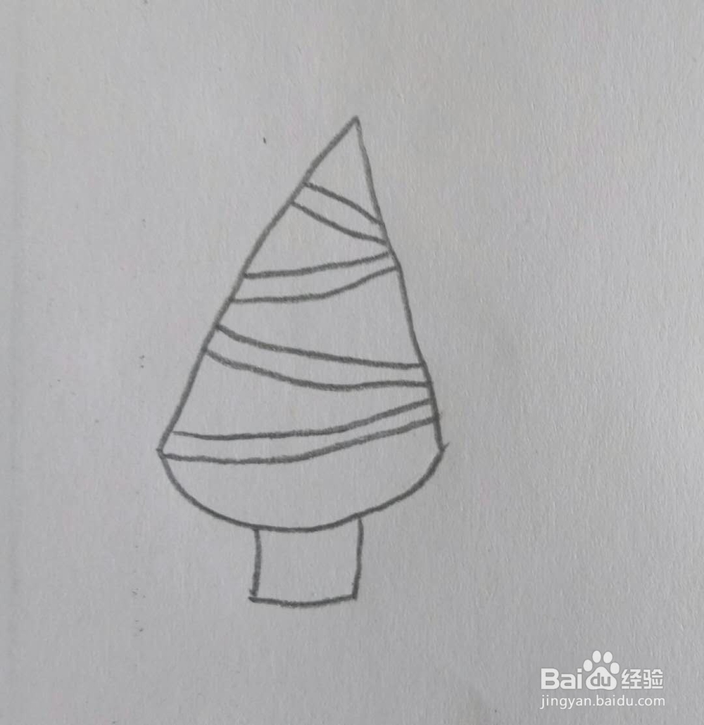 教你画简笔画圣诞树画法六