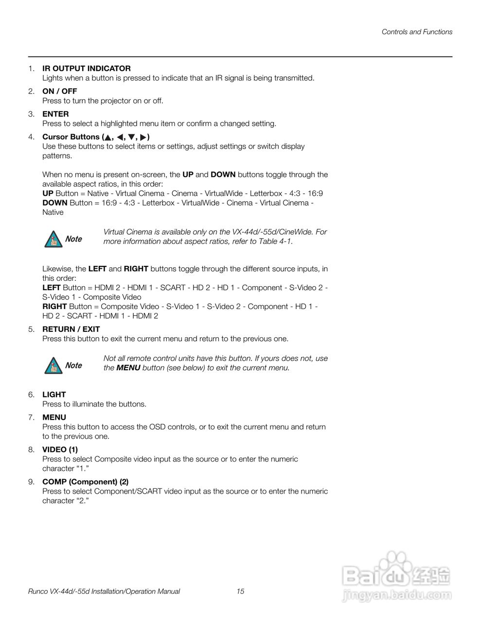 Runco VX-55d投影机使用说明书:[4]