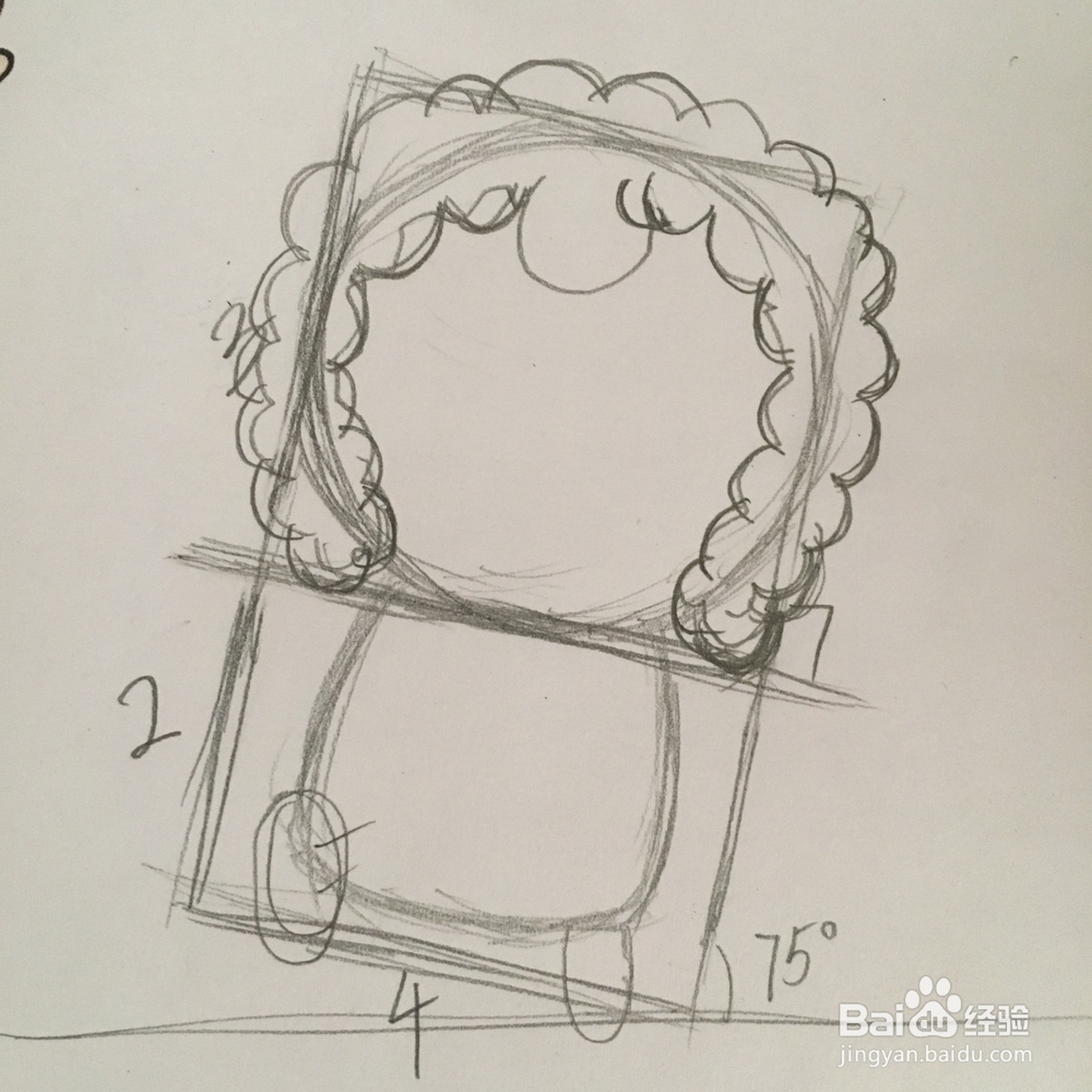 怎么画一个奔跑的喜羊羊简笔画？