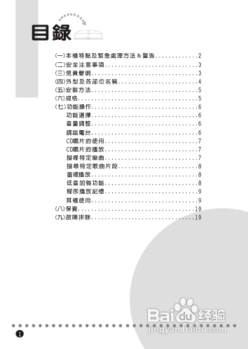 旺德电通PRC-C04手提CD音响说明书