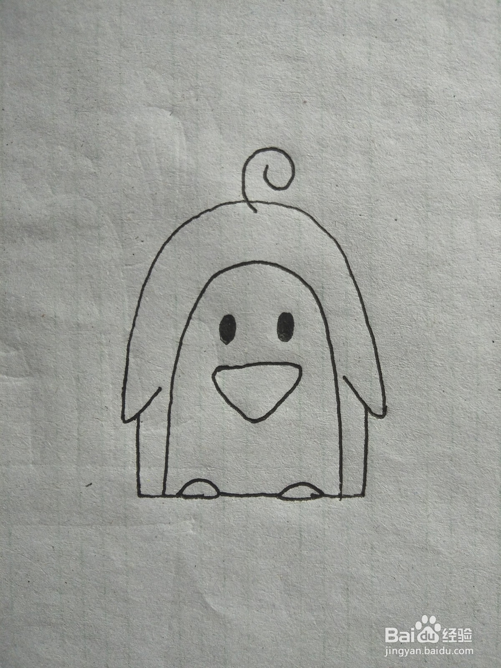 企鹅简笔画教程