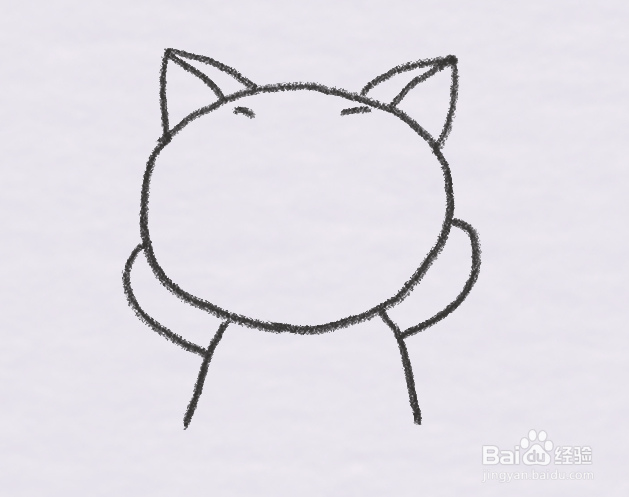 小猫咪吃甜甜圈怎么画