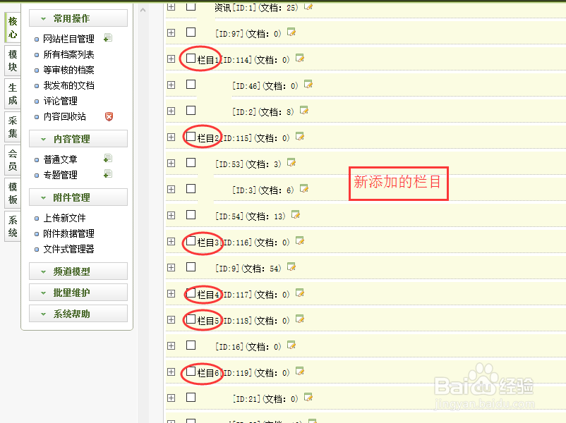 织梦系统DedeCms如何批量添加栏目