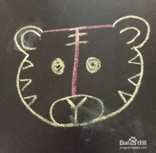 利用字母T画老虎的简笔画