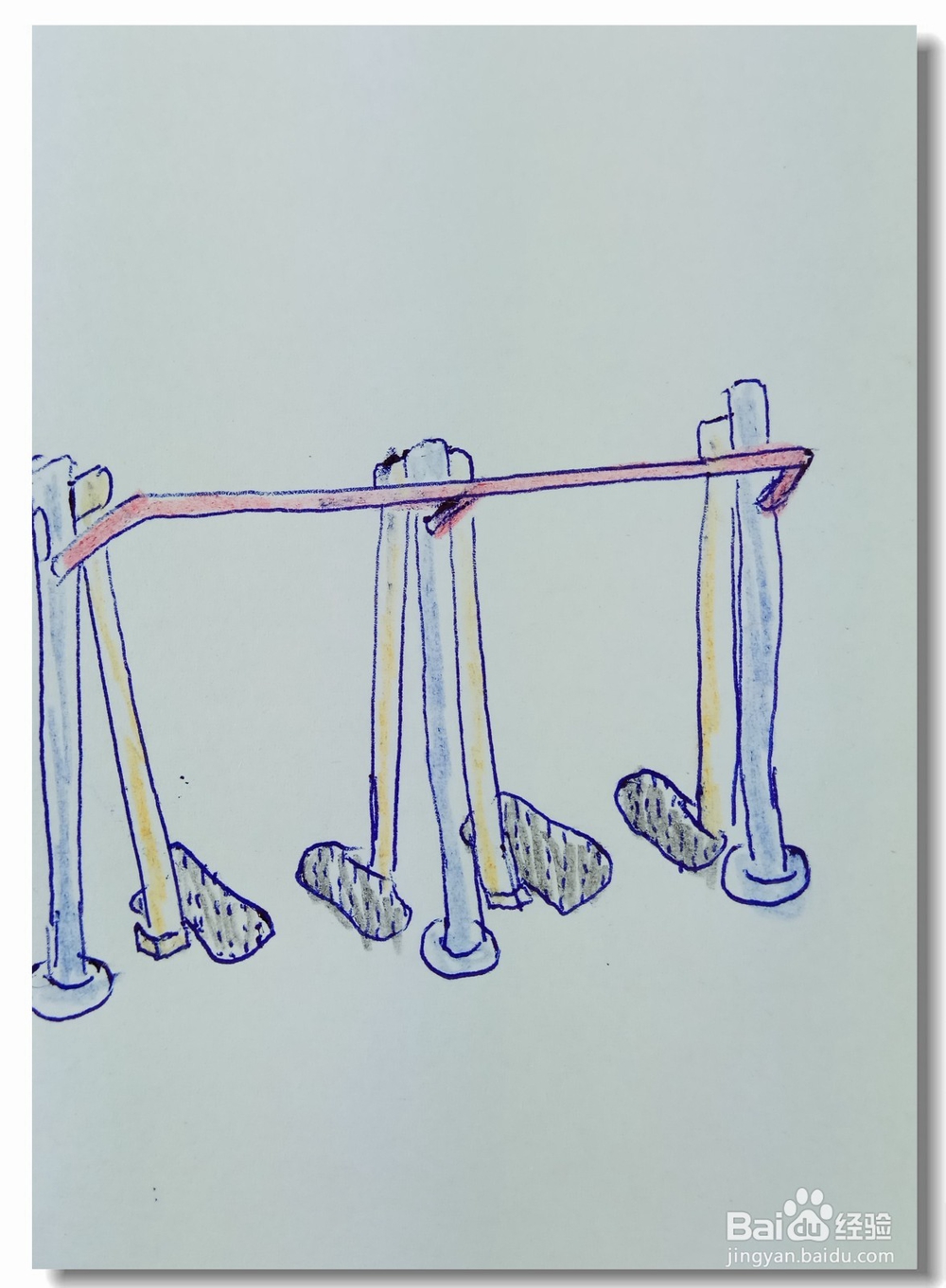 怎样画简笔画“健身器材跑步器”