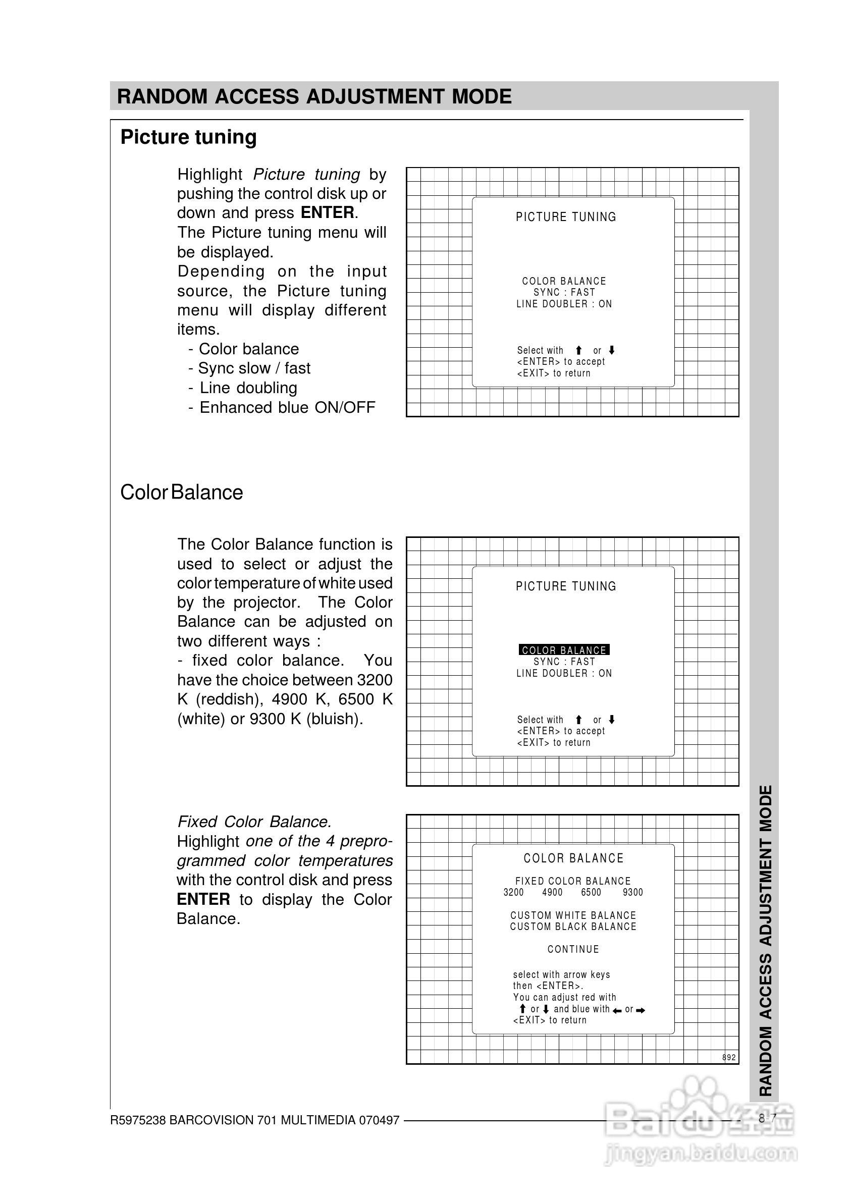 Barco巴可 VISION 701投影机说明书:[9]