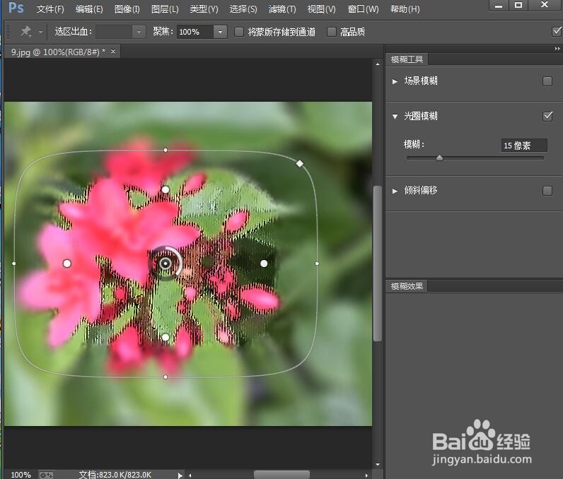 给图片添加底纹和光圈模糊效果