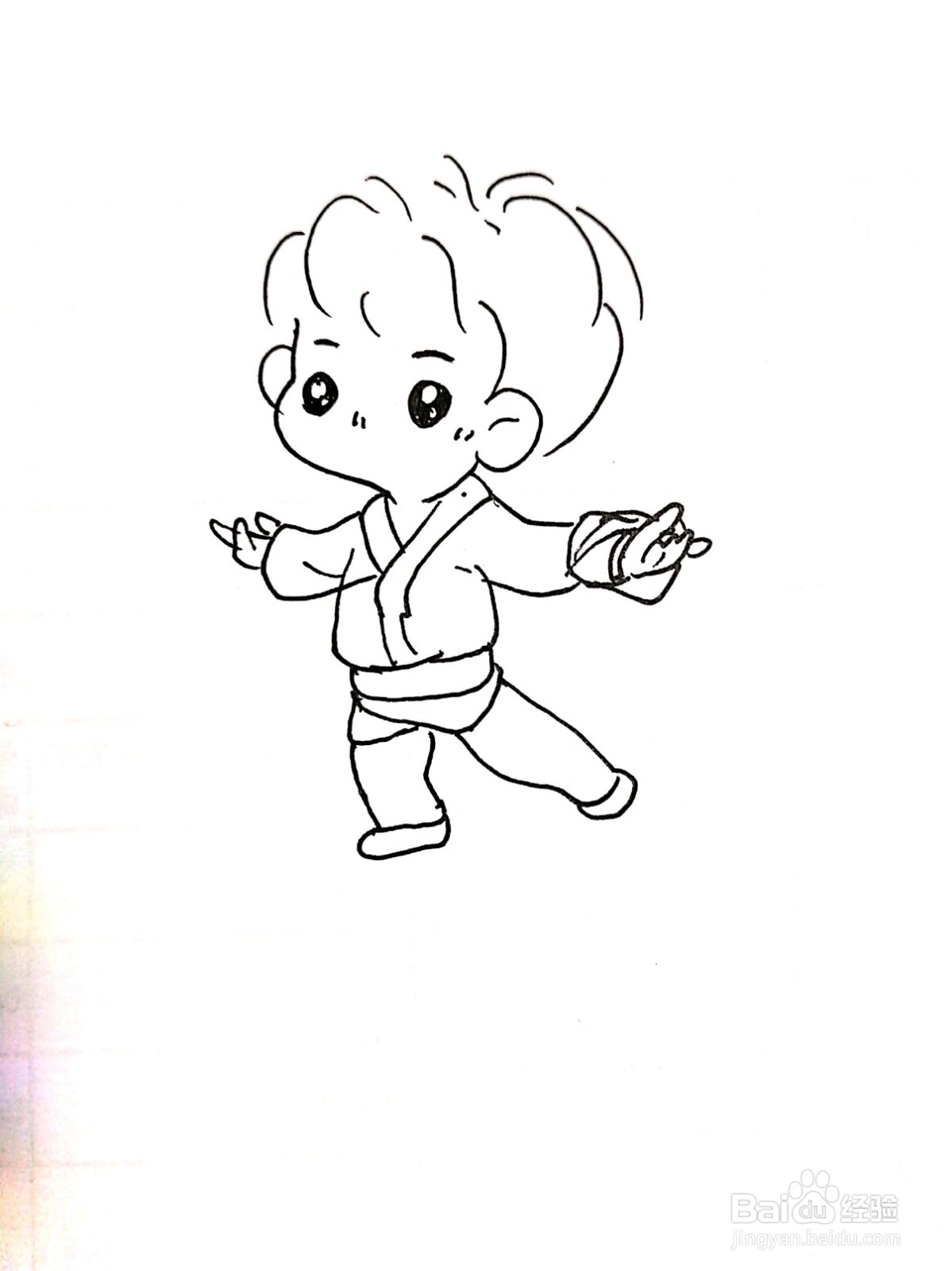 正在滑冰的羽生结玄线描画怎么画