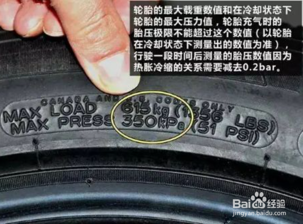 汽车轮胎充气压力表怎么看