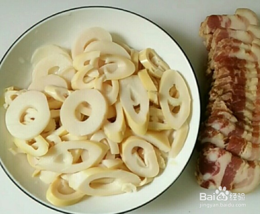 家常菜竹笋炒腊肉