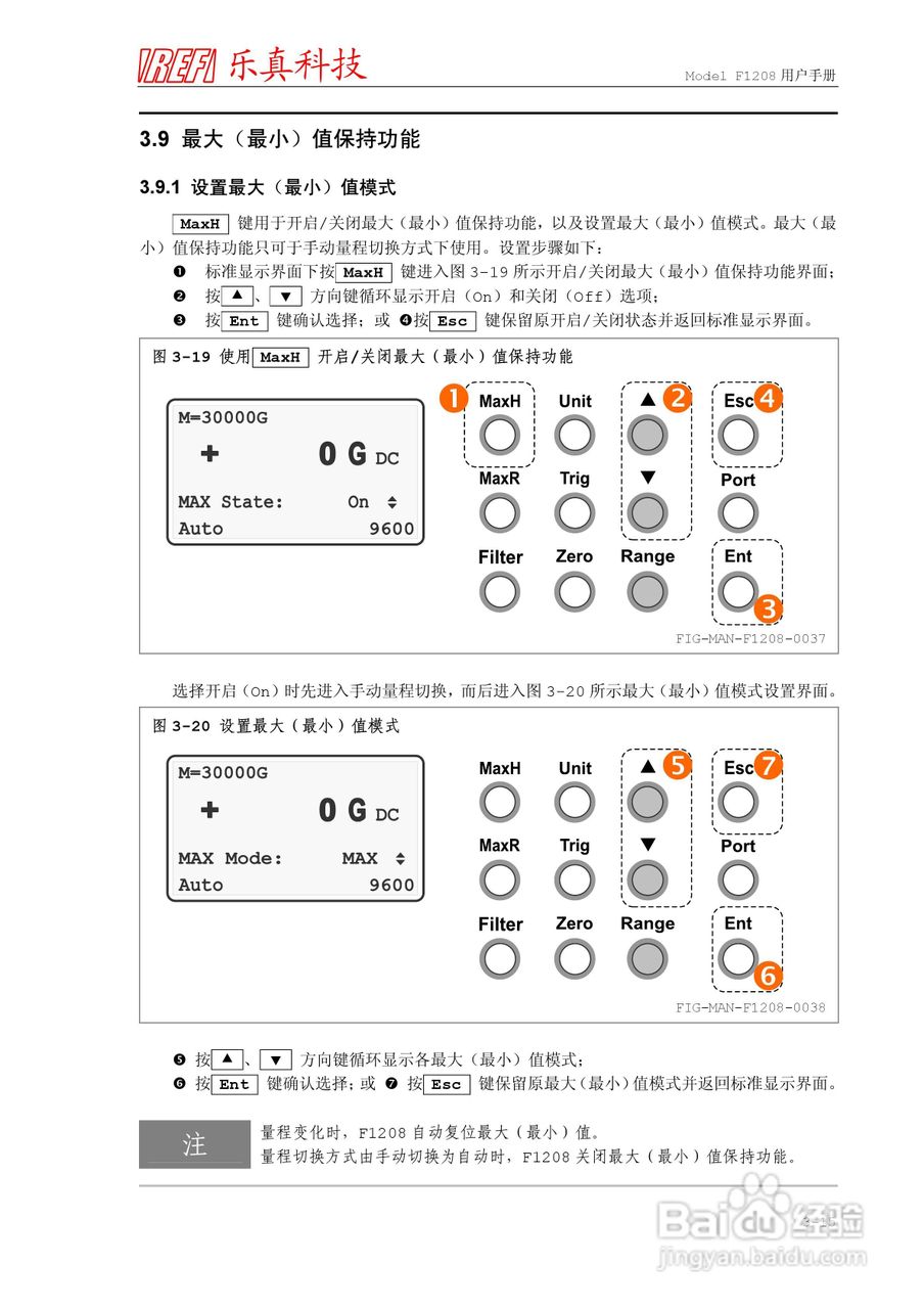 乐真科技程控高斯/特斯拉计F1208 用户手册:[5]