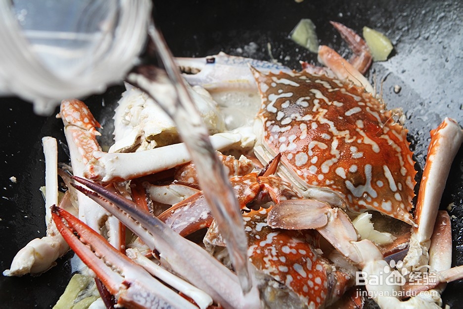 金黄花蟹粉丝煲