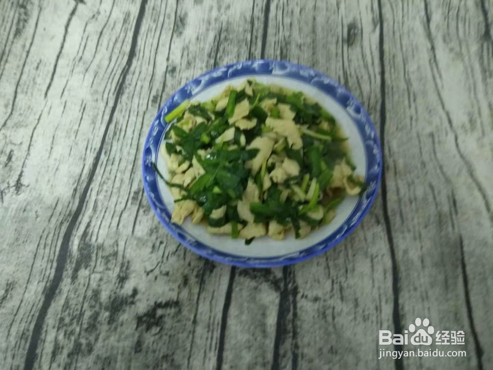简单菜-鸡胸肉炒韭菜