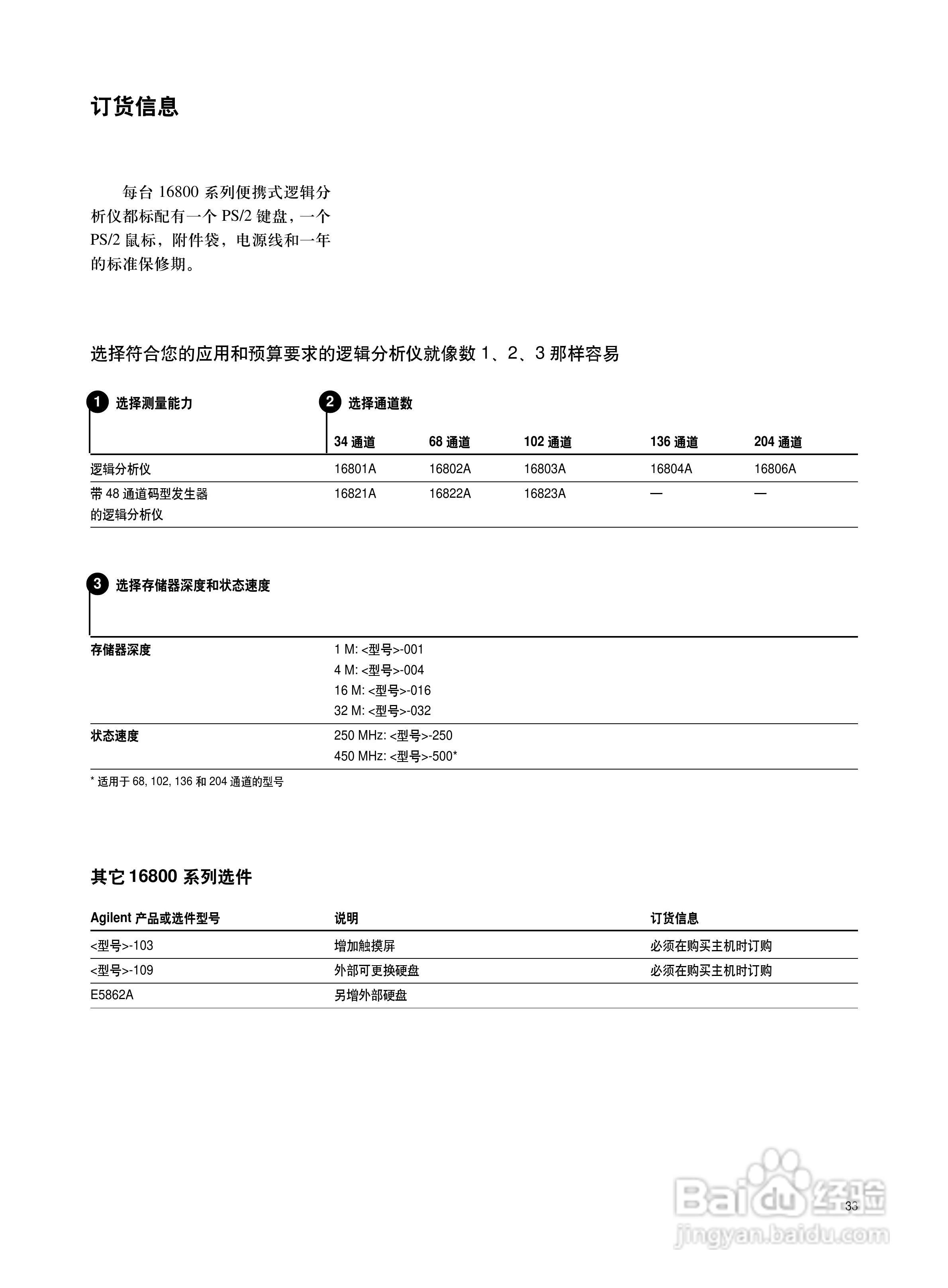 Agilent 16800系列便携式逻辑分析仪说明书:[4]
