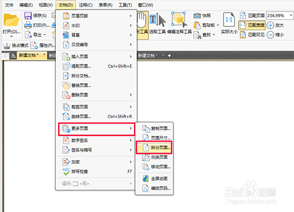 PDF文件怎么拆分页面