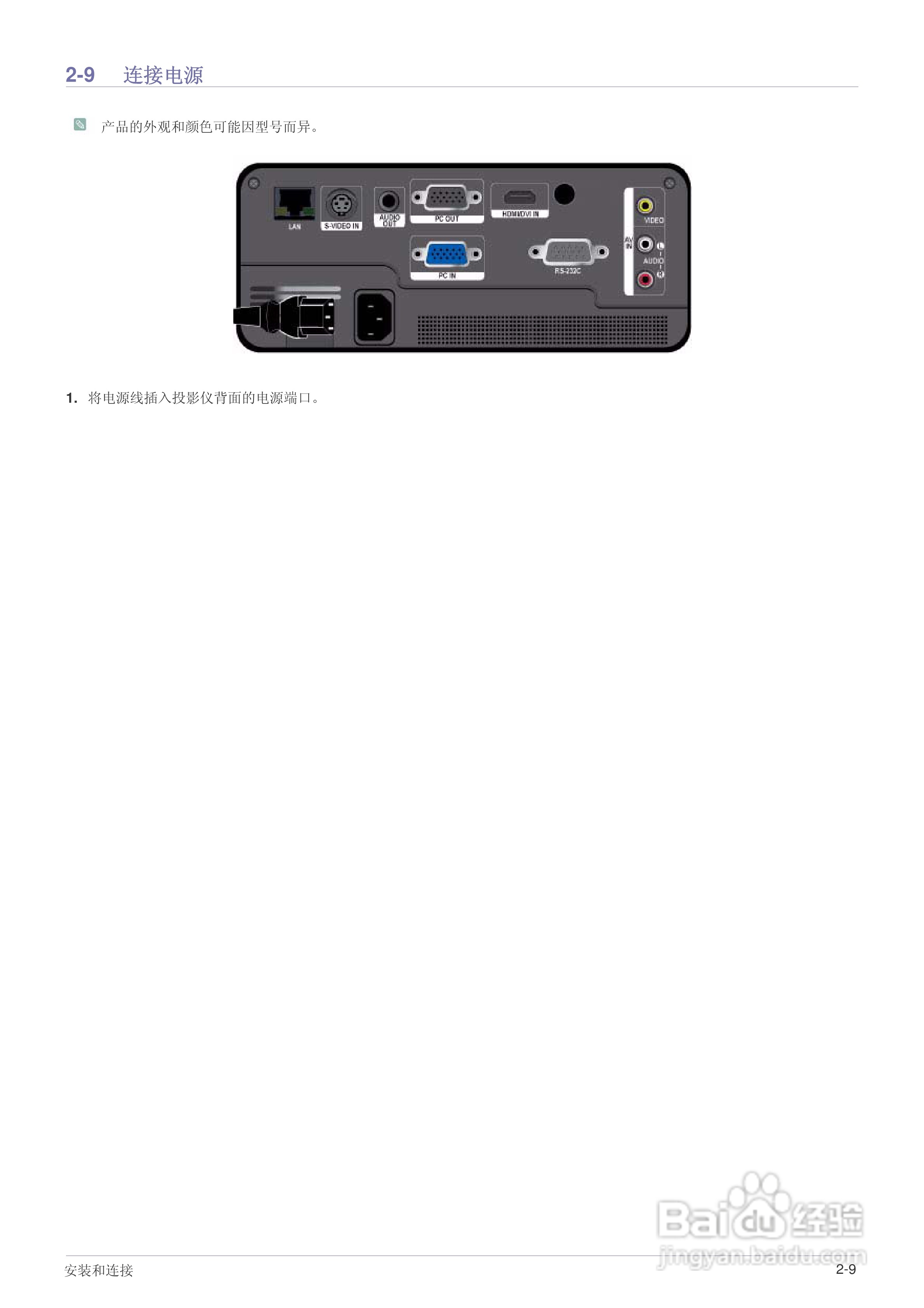 三星SP-F10投影机使用说明书:[3]