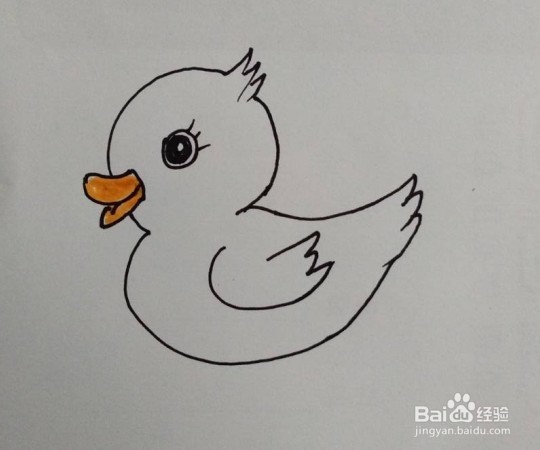 鸭子画法教程。如何画小鸭子,怎么画小鸭子游泳