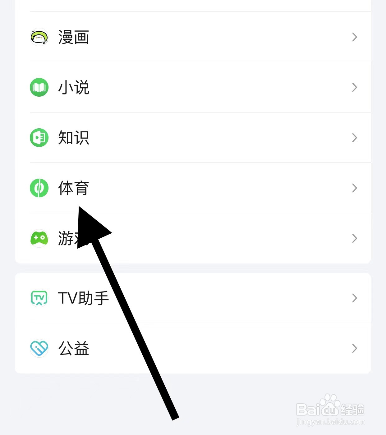 爱奇艺如何查看体育？