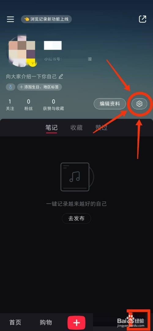 小红书通知设置在哪里?