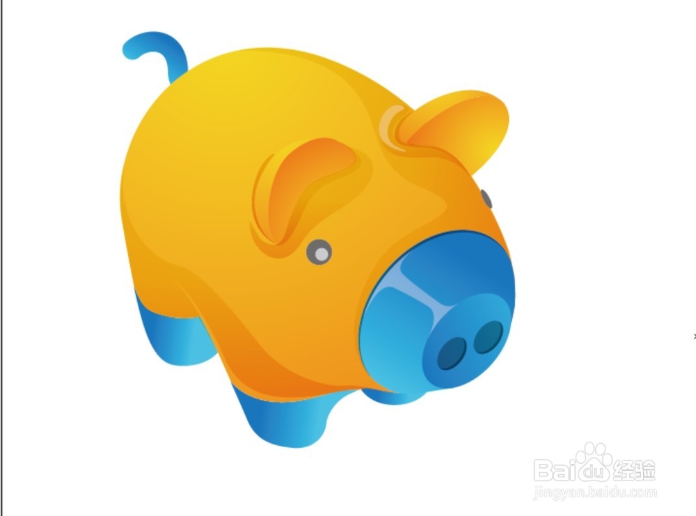 卡通猪头像设计