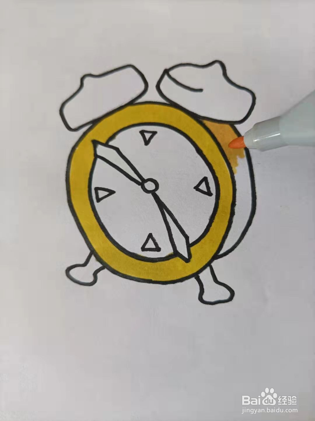 闹钟的简笔画怎么画
