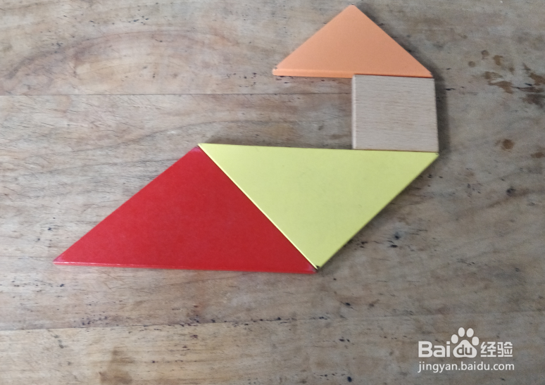 用七巧板怎样拼站着的火烈鸟？